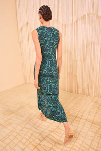 Orla Sleeveless Midi Dress in Verde