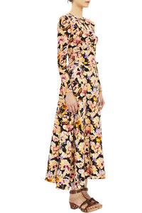 Sophea Cotton Skirt in Night Bloom