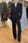 Elea Draped Front Jacket in Noir