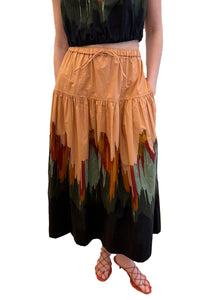 Theodora Cotton Skirt in Agate