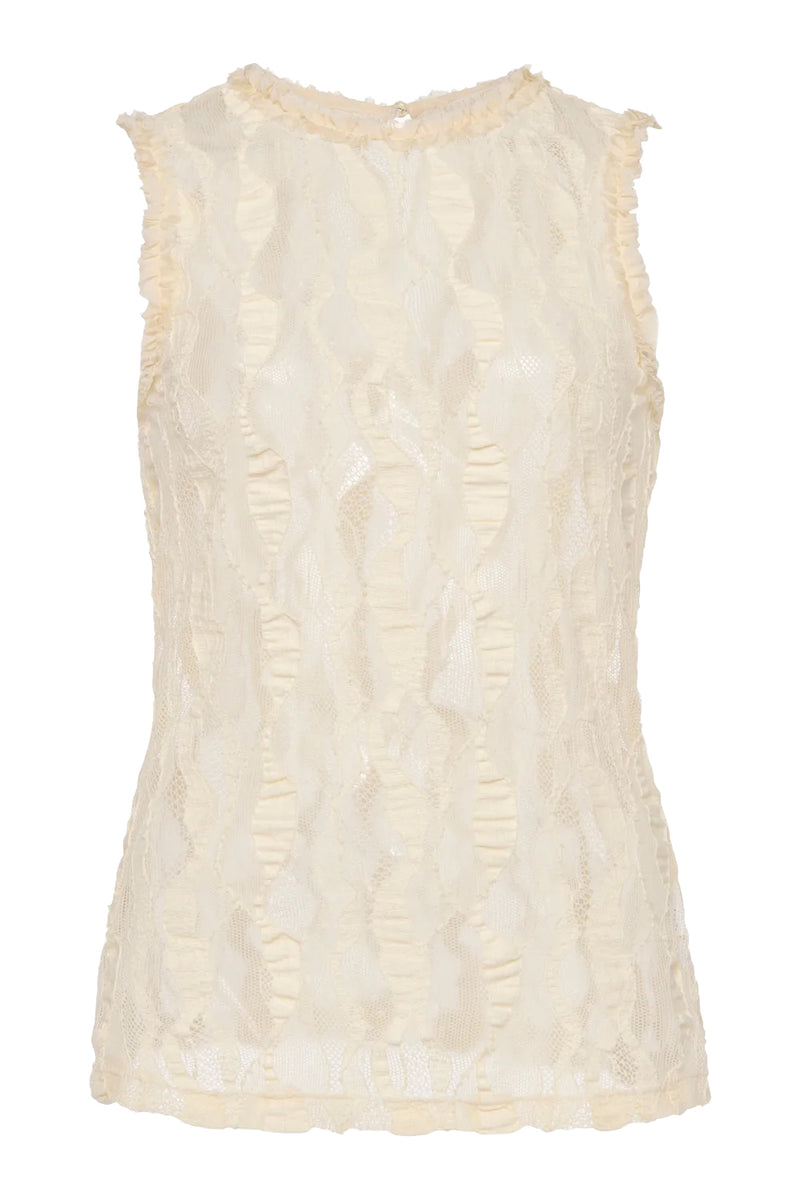 Theodora Sleeveless Tank in Cowrie