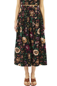 Theodora Cotton Skirt in Dahlia