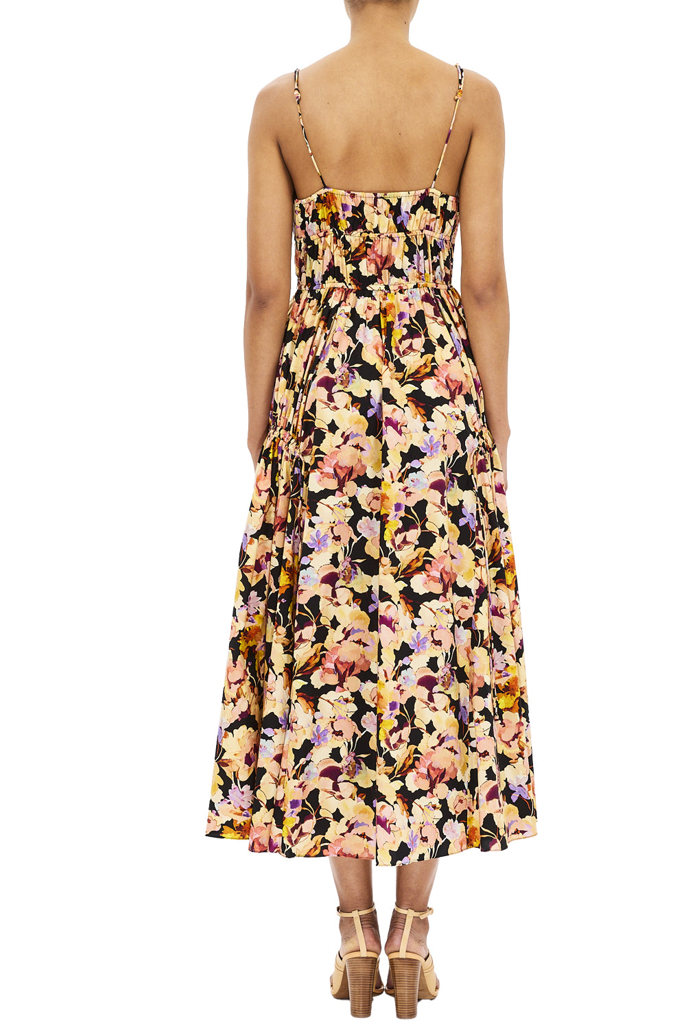 Vidri Cotton Cami Dress in Night Bloom