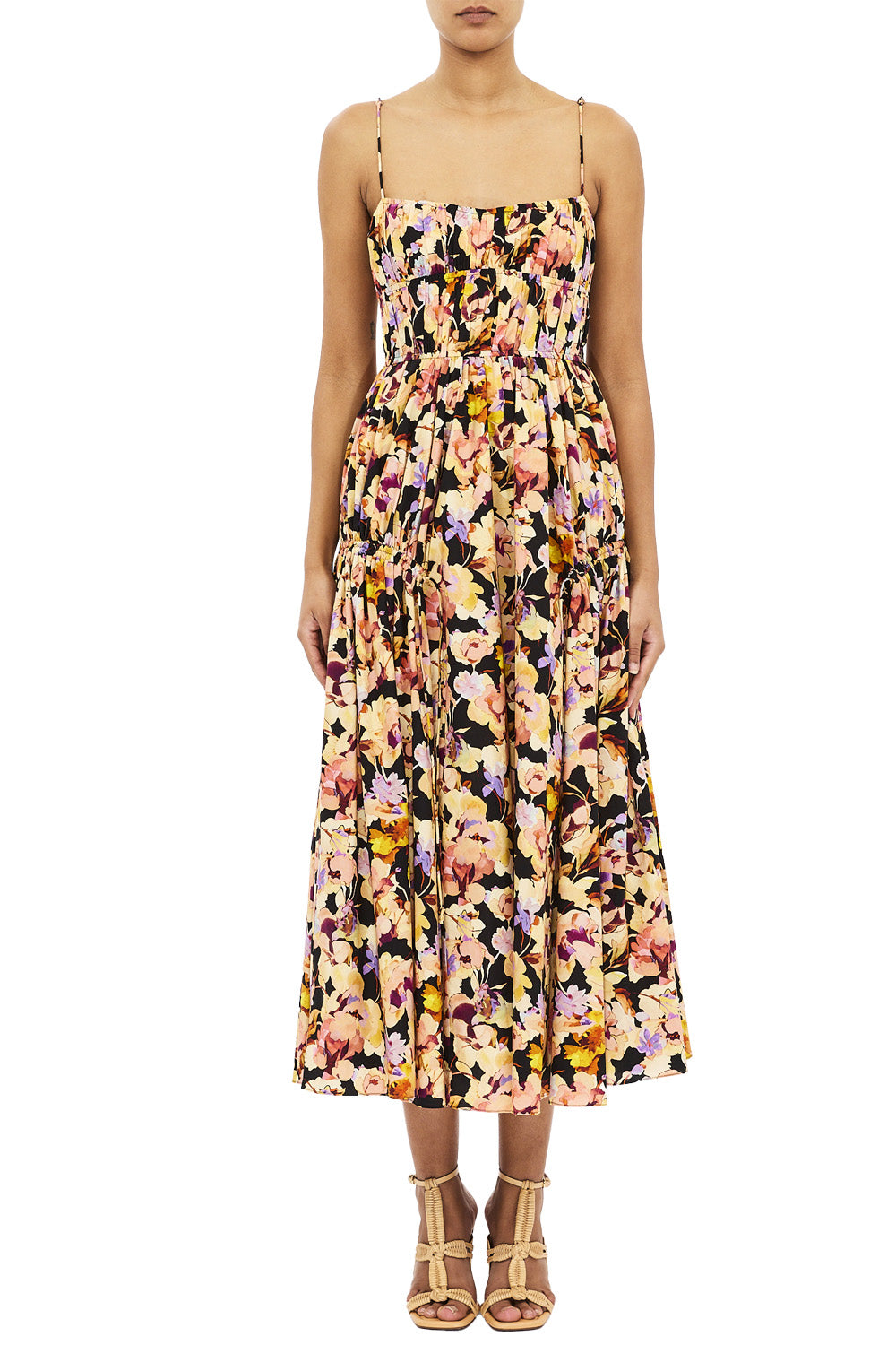 Vidri Cotton Cami Dress in Night Bloom