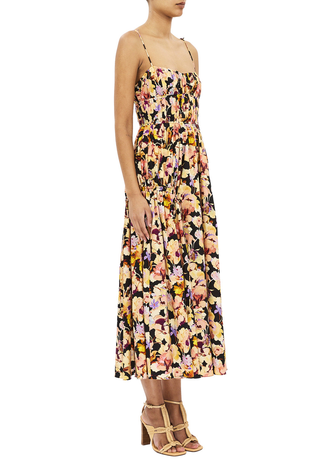 Vidri Cotton Cami Dress in Night Bloom