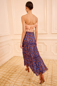 Virginie Silk Skirt in Violet