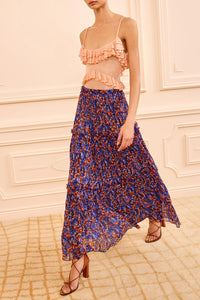 Virginie Silk Skirt in Violet