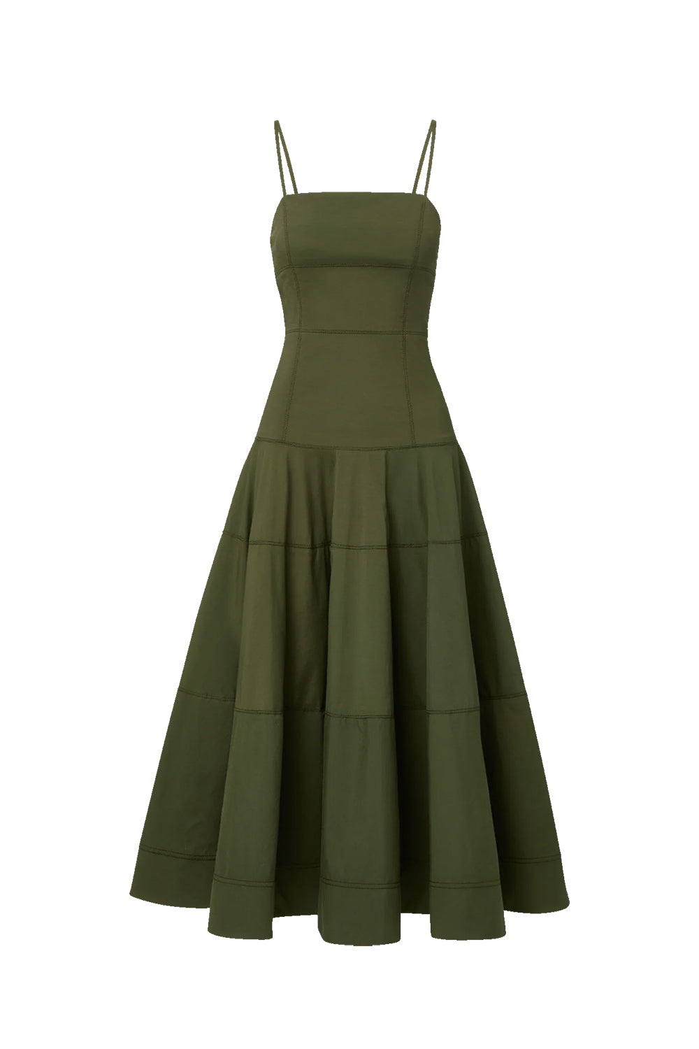 Ilona Midi Dress in Army