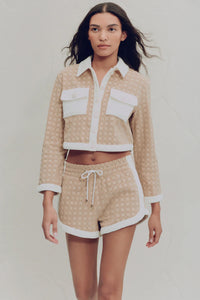 Mulberry Drawstring Short in Stone Khaki