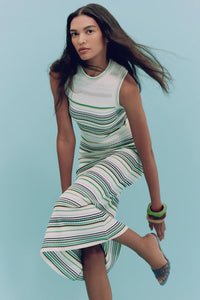 Dawna Knit Maxi Dress in Off-White Multi