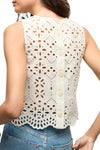 Adelyn Cotton Eyelet Tank in Off White