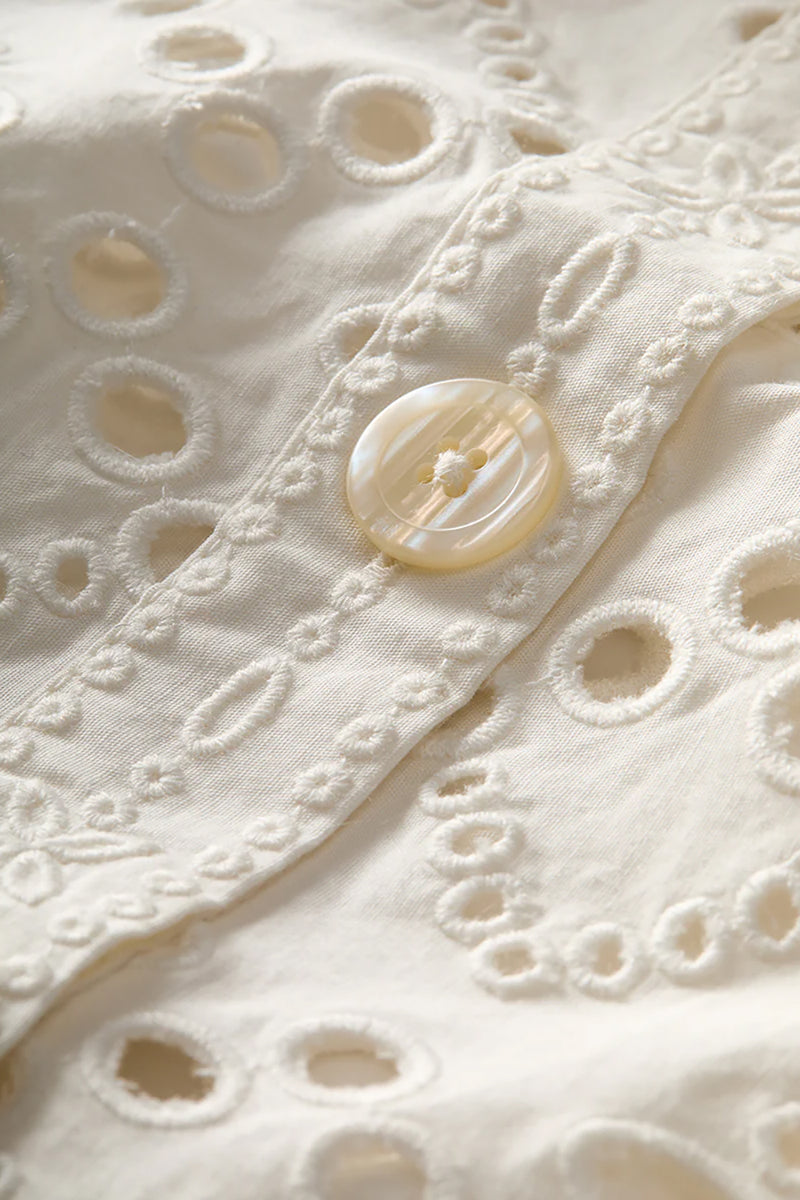 Adelyn Cotton Eyelet Tank in Off White