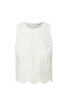 Adelyn Cotton Eyelet Tank in Off White