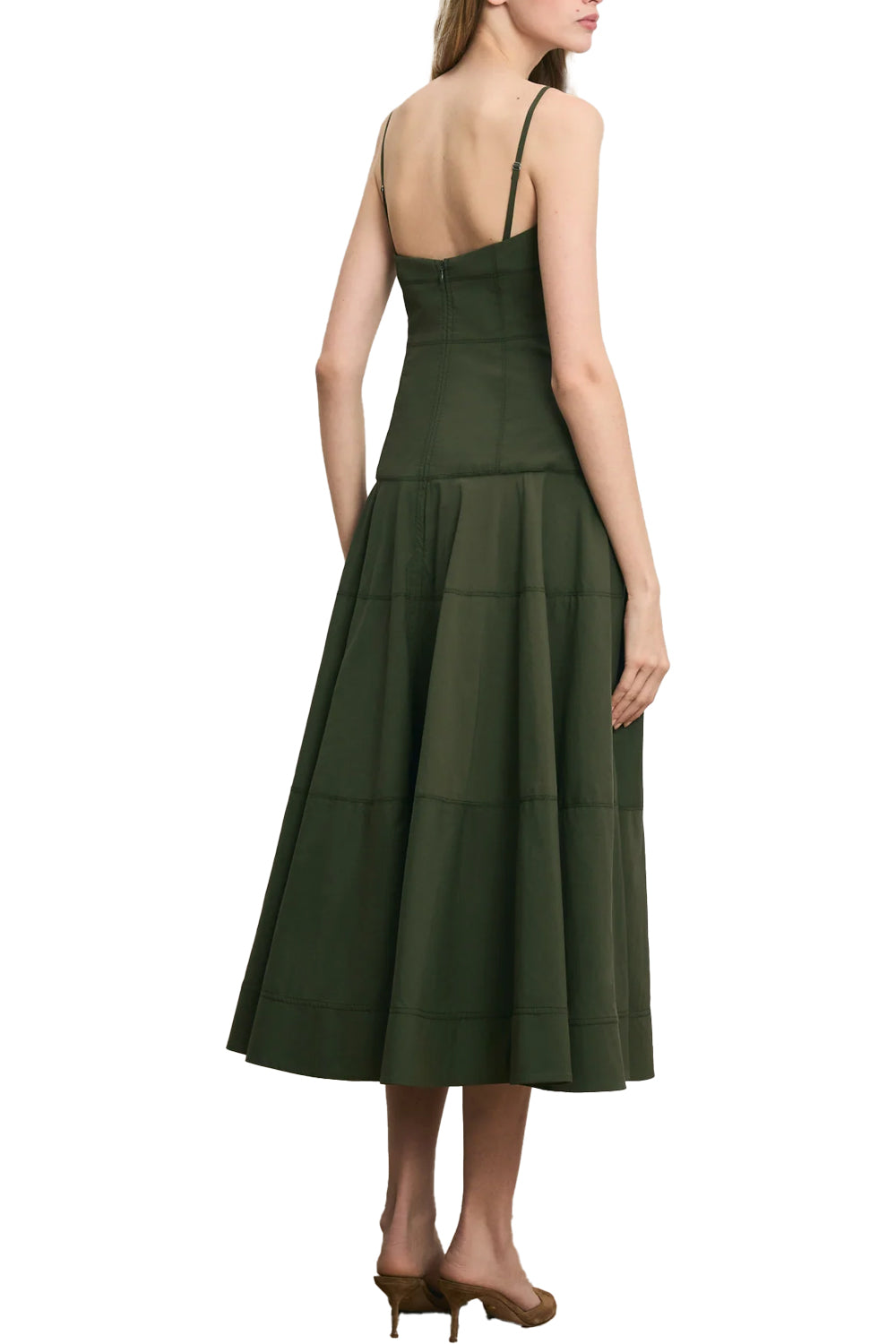 Ilona Midi Dress in Army
