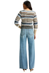 Cecily Cardigan Knit Sweater in Whiskey Multi