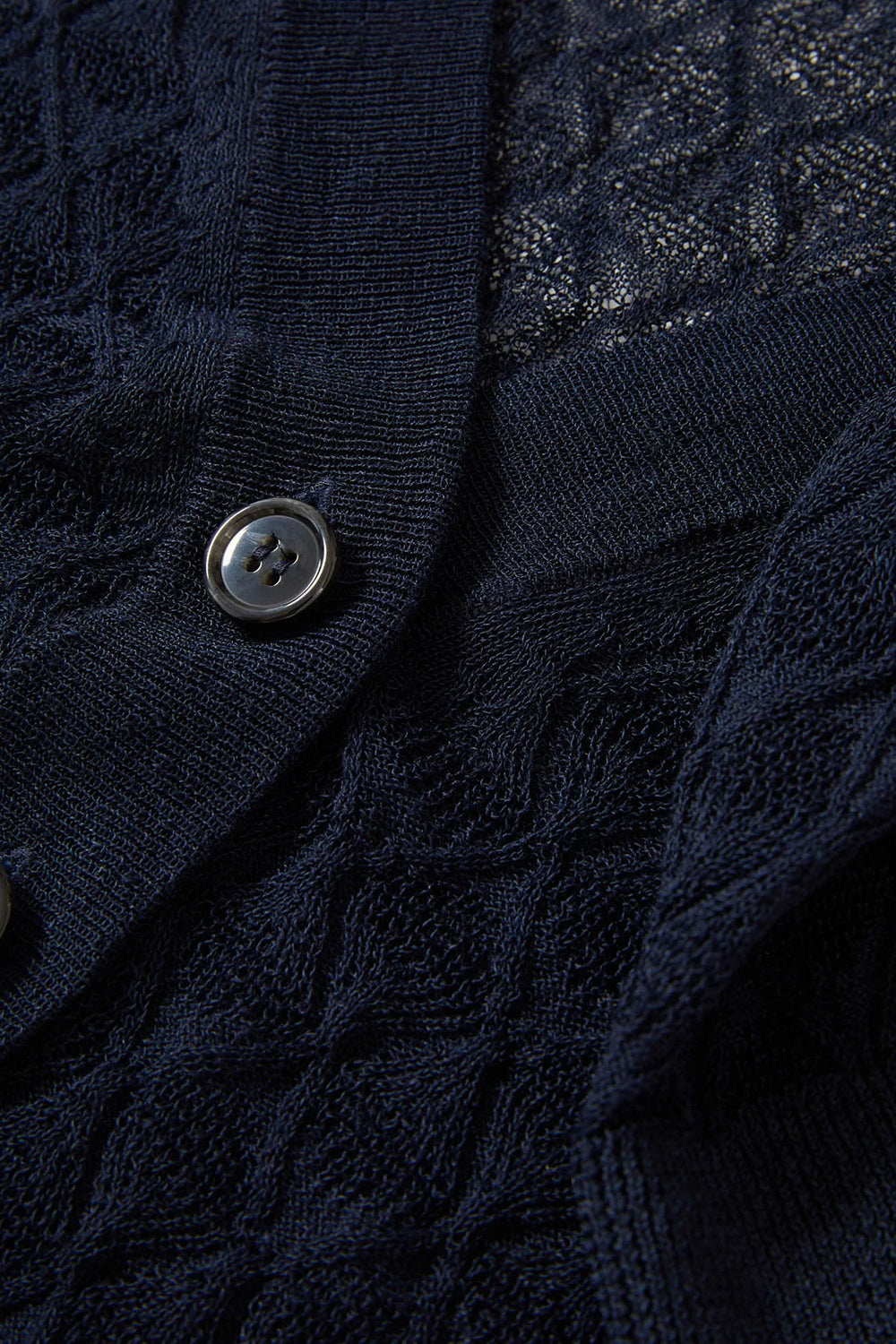 Ingraham Linen Cardigan in Navy