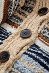 Cecily Cardigan Knit Sweater in Whiskey Multi