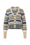 Cecily Cardigan Knit Sweater in Whiskey Multi