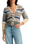 Cecily Cardigan Knit Sweater in Whiskey Multi