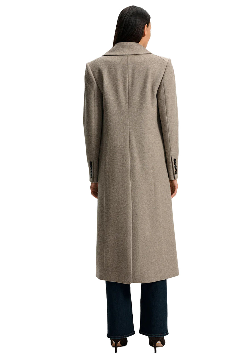Seth Cashmere Coat in Taupe Melange