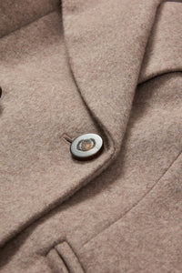 Seth Cashmere Coat in Taupe Melange