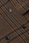 Kolina Plaid Long Coat in Brown Plaid