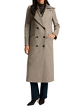 Seth Cashmere Coat in Taupe Melange