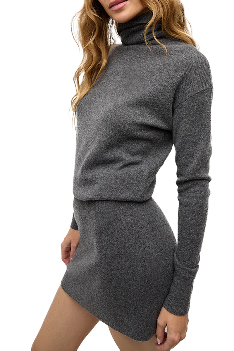 Veronica Beard Cassidy Merino Cashmere Turtleneck Dress | Charcoal | Size S Veronica Beard Cassidy Merino Cashmere Turtleneck Dress | Charcoal | Size S