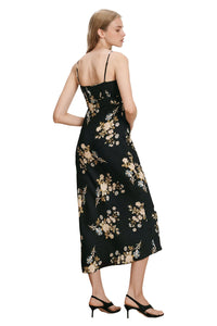 Kieren Floral Slip Dress in Black Multi