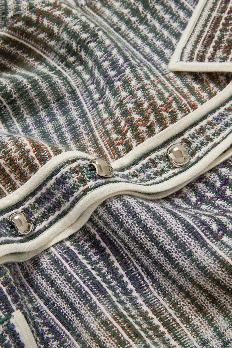 Lauper Knit Mini Dress in Dark Hunter Green Multi