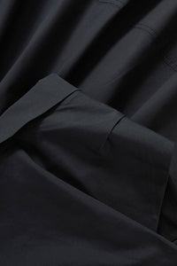 Lisette Cotton Poplin Midi Dress in Black