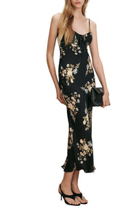Kieren Floral Slip Dress in Black Multi