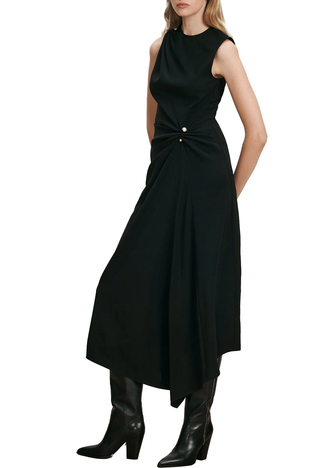 Freja Brooch Midi Dress