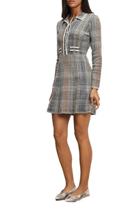 Lauper Knit Mini Dress in Dark Hunter Green Multi