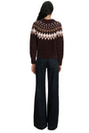 Anne Fair Isle Sweater in Raisin Multi