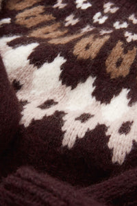 Anne Fair Isle Sweater in Raisin Multi