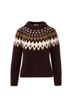 Anne Fair Isle Sweater in Raisin Multi