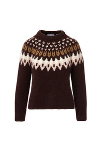 Anne Fair Isle Sweater in Raisin Multi