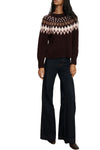 Anne Fair Isle Sweater in Raisin Multi