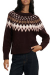 Anne Fair Isle Sweater in Raisin Multi