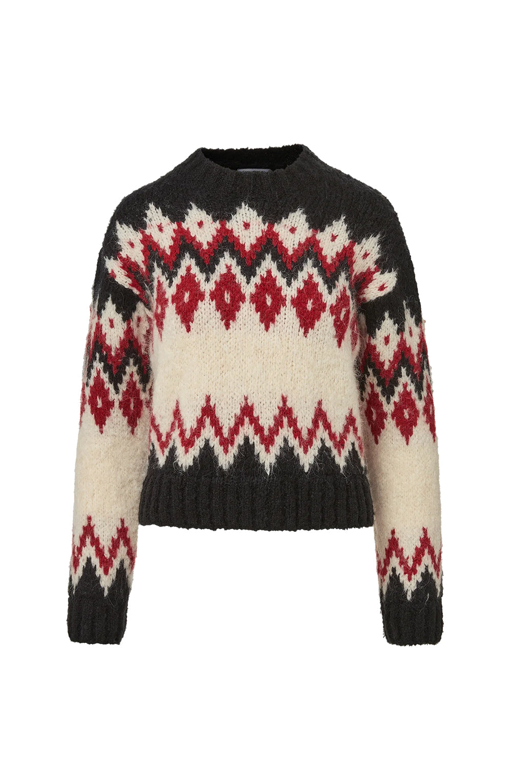 Jessalynn Fair Isle Sweater in Oatmeal Melange Multi