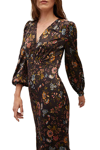 Terina Floral Stretch Silk Dress