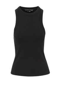 Jordyn Cropped Tank Top in Black