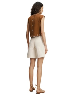 Kessan Linen Top in Deep Ochre
