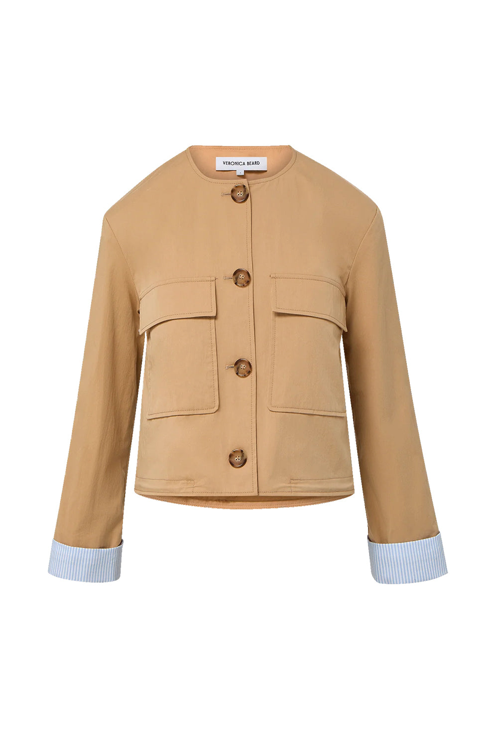 The Gala Cropped Utility Jacket in Khaki