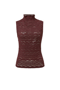 Alora Lace Top in Burgundy