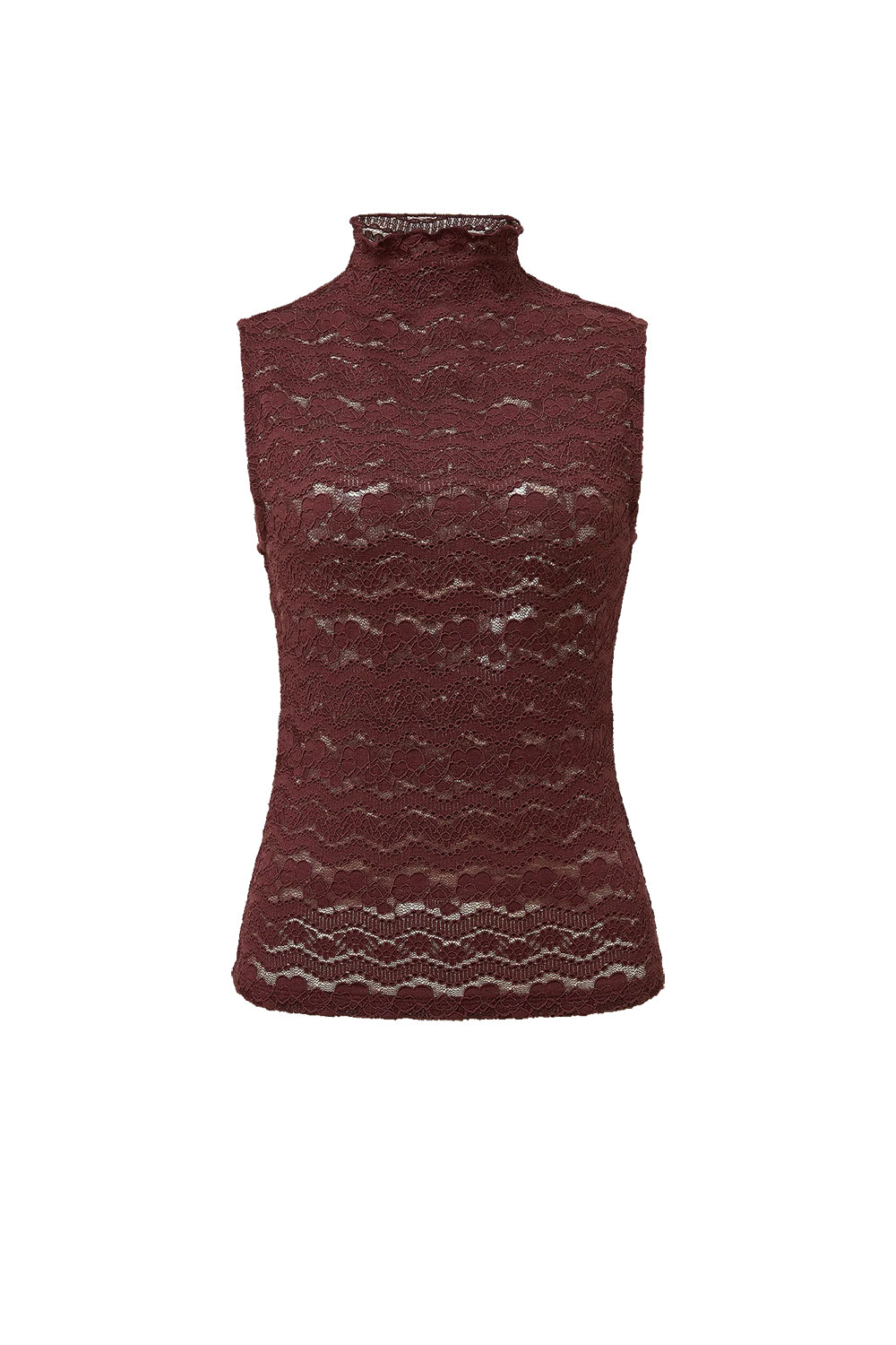 Alora Lace Top in Burgundy