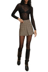 Nate Lace Mock-Neck Top in Black