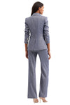 Miller Linen Dickey Jacket in Blue Mélange