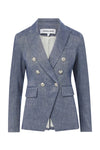Miller Linen Dickey Jacket in Blue Mélange